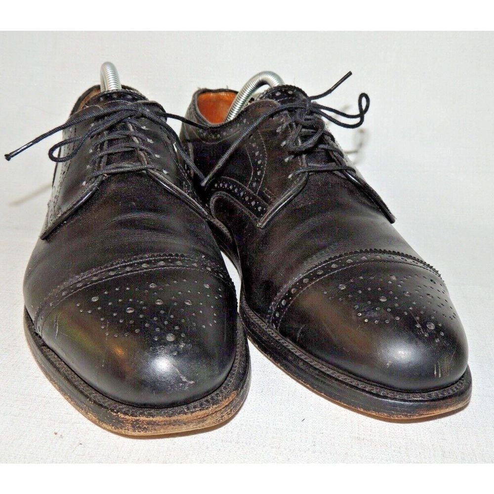 Allen Edmonds Lexington Derby Mens 9.5D Black Leather Brogue CapToe Professional